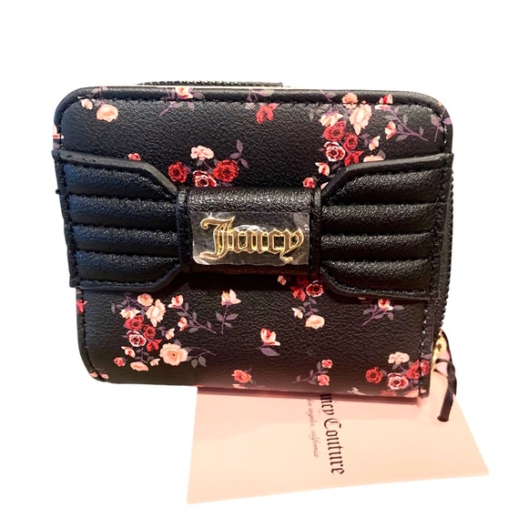 🌹NWT Juicy Couture Pretty Bow Small Zip Wallet - Picture 1 of 7